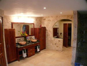 The master bathroom.