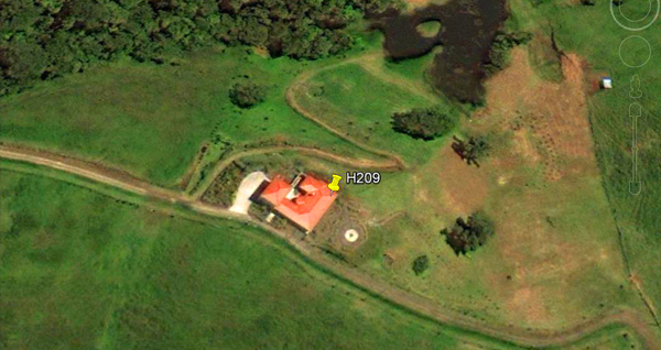 This Google Earth satellite image of the property was shot in 2010. Since then hundreds of trees have been added.