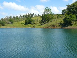 Here's the reverse shot of the Tronadora peninsula from the foot of this beautiful property.