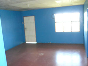 The living room in the left side of the duplex in San Luis.