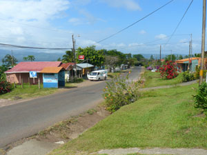 Down the road lies the center of the village of San Luis leading to small stores and two restaurants. 