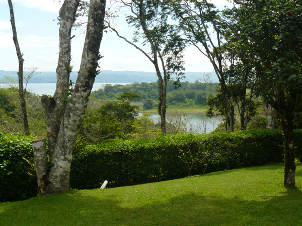 A pretty cove with a boat launch area lies right across the lake highway from the property.