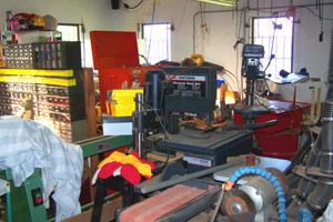 The workshop has an incredible array of equipment.