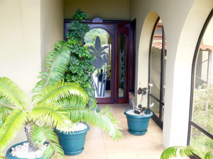 The main entrance to the home. 