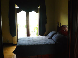 A guest bedroom, one of two smaller bedrooms. 