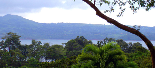 The property has a beautiful wide view of Lake Arenal and the opposing mountains.