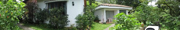 Both the home and cabina are in Spanish colonial style customary in the community.