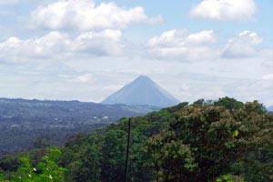 Arenal Volcano as seen from near Aguacate