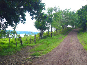 The Tronadora to Silencio and Tilaran road goes past this lakeview property.