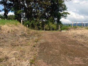 A good internal road leads from the temporary gate past the lot on the right.