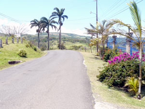 The top of the lot is conveniently located beside the paved lake road between San Luis and Tronadora.