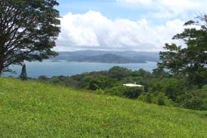 This photo captures just a small part of the Lake Arenal view from the lot.