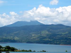 Across the northern end of the lake, the dormant Volcan Tenorio is an impressive sight.