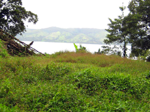 Another building site and its fine view of the nearby lake.