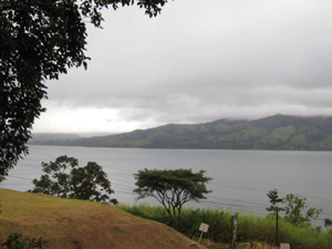 This view from a building site just above the highway reaches south to the Rio Chquito estuary.