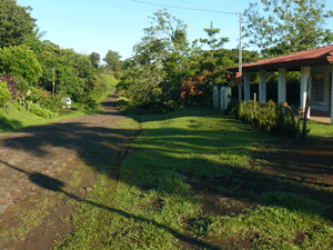 The lot is accessed by this pretty lane that passes through the single-lane village of Chimurria.