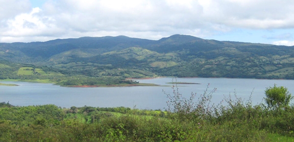 The lot, high on the Tejona hills near Hotel Tilawa, has wonderful lake and volcano views.