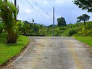 The road into the property is wide and smooth.