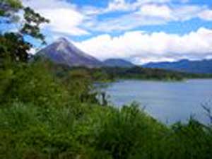 Arenal Volcano is a prominent sight from these lots. 