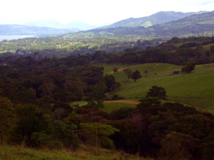 To the south is the quebrada edge of the property with the village of San Luis beyond.