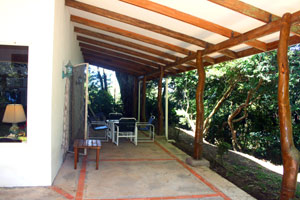 The home has a large veranda for enjoying the temperate weather. 