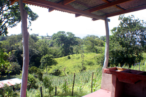 The patio at the back has a nice territorial view, which includes a bit of Lake Arenal.