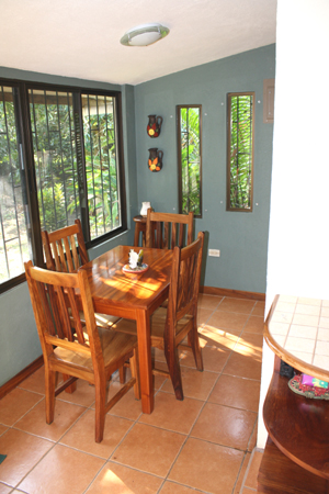 The dining area.