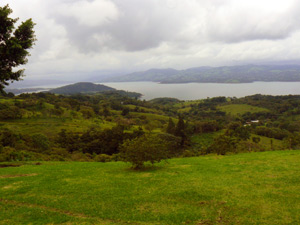 The lake view from the property.